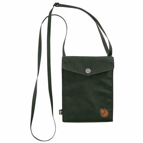 Fjallraven Women Kånken Pocket Shoulder Bag Dark Green PH74244 Philippines